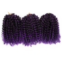 Codite de par Afro Marley de 20 cm MLY008 Ombre Crochet Braids Brunet - Mov